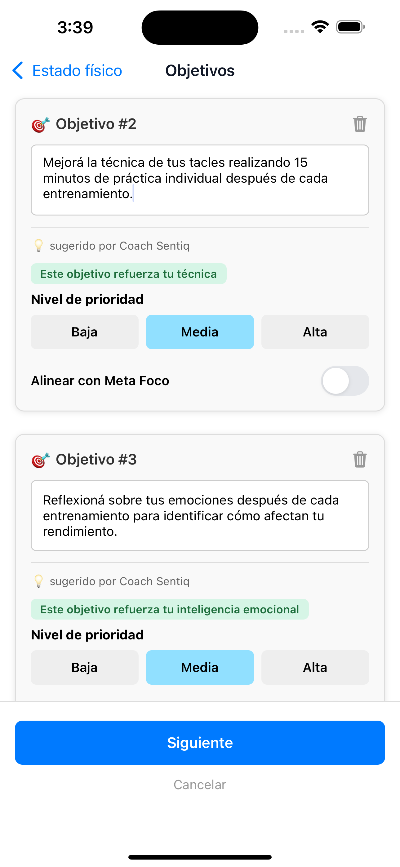 Objetivos con IA